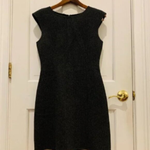 Theory Woman's Wool Sleeveless Sheath Dress Gray Size 6 - Picture 8 of 8